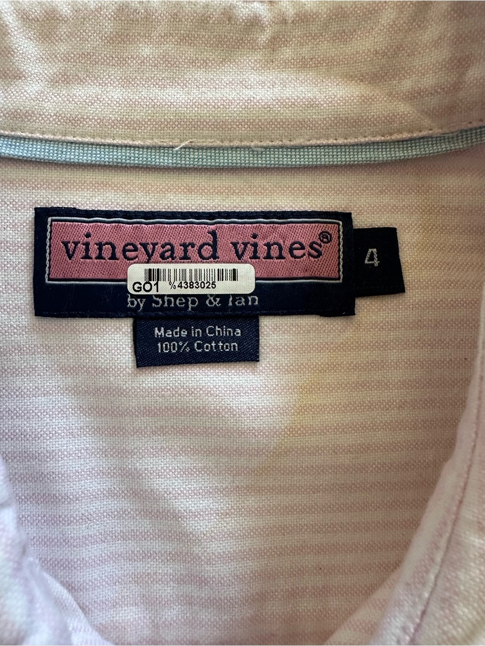 Vineyard Vines Women’s Light Pink Pinstripe Button-Down Oxford Shirt - Picture 4 of 8